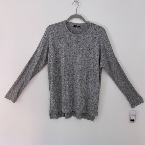 Natori Ulla Heather Grey Long Sleeve Lounge Top - Picture 3 of 12